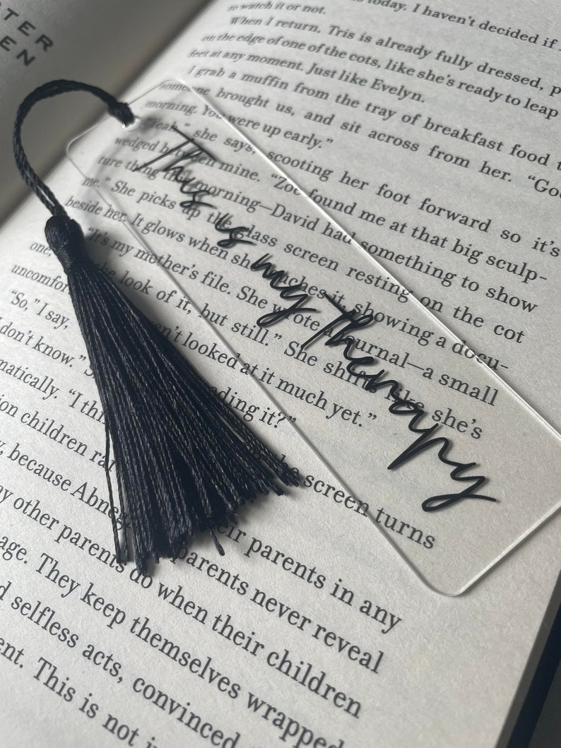 Acrylic Quote Bookmark Book Lover Gift Birthday Gift Stocking Filler Reading Gift Bookmark With Tassel image 7