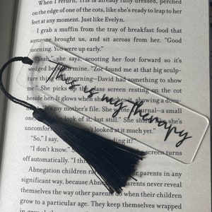 Acrylic Quote Bookmark Book Lover Gift Birthday Gift Stocking Filler Reading Gift Bookmark With Tassel This is my therapy