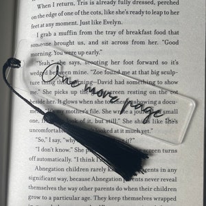 Acrylic Quote Bookmark Book Lover Gift Birthday Gift Stocking Filler Reading Gift Bookmark With Tassel One more page