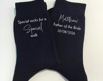 Special Socks For A Special Walk Personalised Wedding Socks | Little Wedding Day Details | Custom Socks | Father Of The Bride | Wedding gift