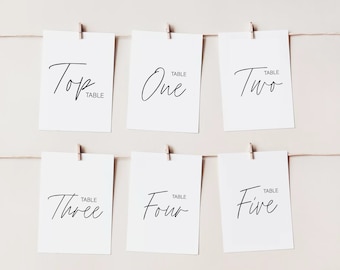 Wedding Table Numbers 2 Designs | Find Your Table Cards | Wedding Table Plan | Wedding Table Decor | Custom Minimalist Signs | Event Plan