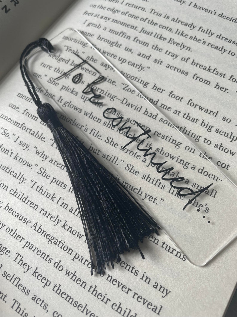 Acrylic Quote Bookmark Book Lover Gift Birthday Gift Stocking Filler Reading Gift Bookmark With Tassel image 5