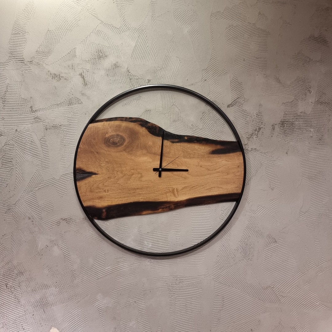 Wood Wall Clock Walnut Wood Wall Clock Wooden Wall Clock Etsy