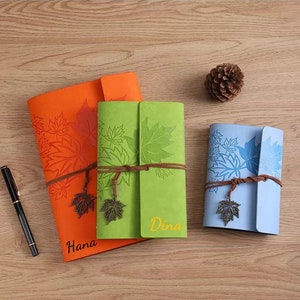 Personalized Vintage Leather Notebook Journal A5 A6 A7, Custom Journal Notebook , Travel Notebook Journal, Graduation Gift for Her