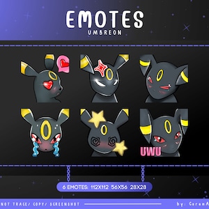 Umbreon Twitch エモート -かわいい- kawaii-streamer-pokemon Twitch、Discord、YouTube