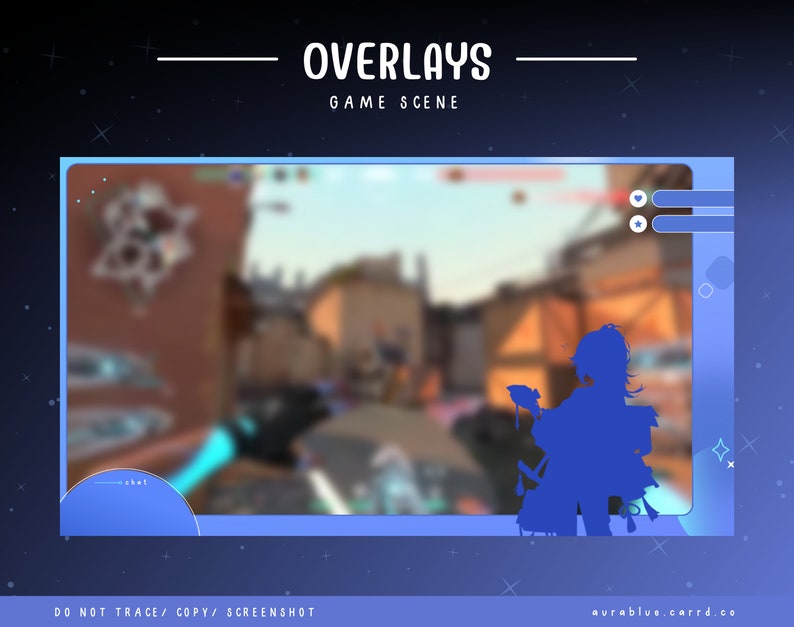 Left Overlay Simple V-tuber Streaming Overlay Celestial- Stream Bundle - Twitch ...