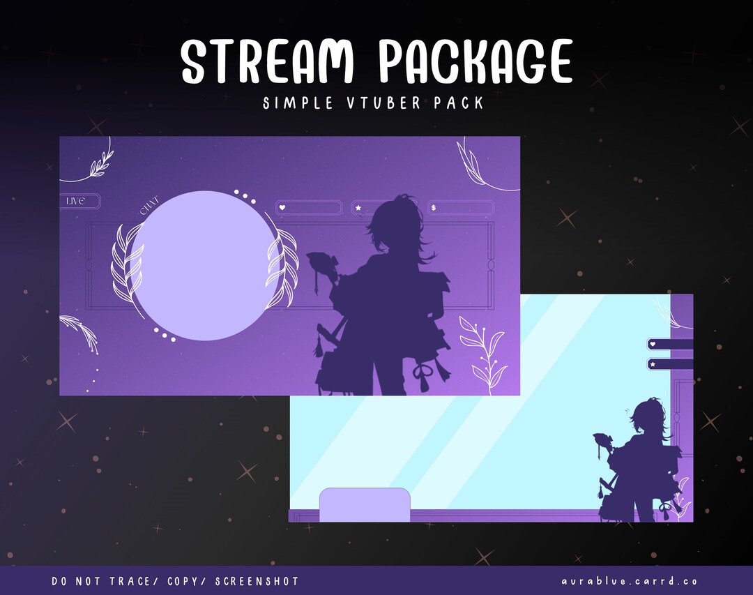 Overlay Simpe Simple V-tuber Streaming Overlay- Stream Bundle - Twitch - Overlay ...