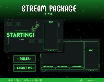 Viper Streaming Overlay- Stream Bundle - Twitch - Overlay - Cute- Valorant