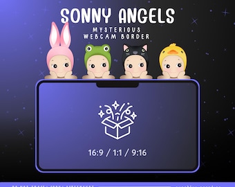 Mysterious Angels Webcam Border - Stream - Twitch - Overlay - Überraschung - Statisch - Tier