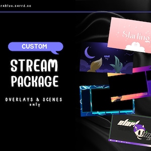 Custom Twitch Bundle- Overlay Commissions/ READ DESCRIPTION/ Digital File ONLY
