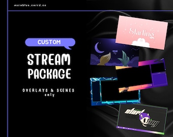 Custom Twitch Bundle- Overlay Commissions/ READ DESCRIPTION/ Digital File ONLY