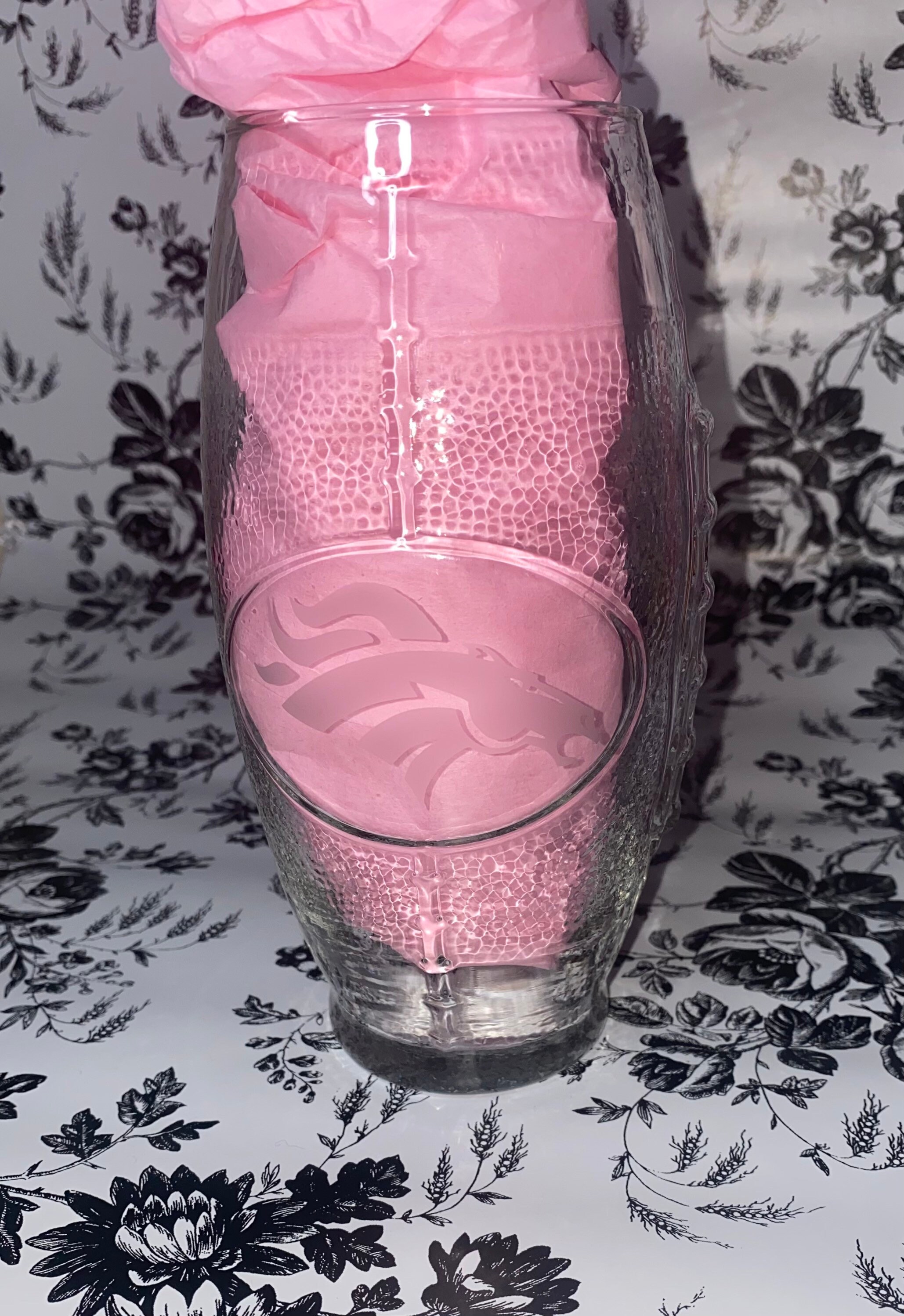 Football Glass 23oz Personalized /customizable Etch Etsy