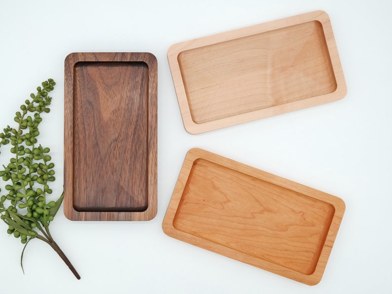 Coffee Serving Tray Coffee Station Decor Walnut Tray Etsy