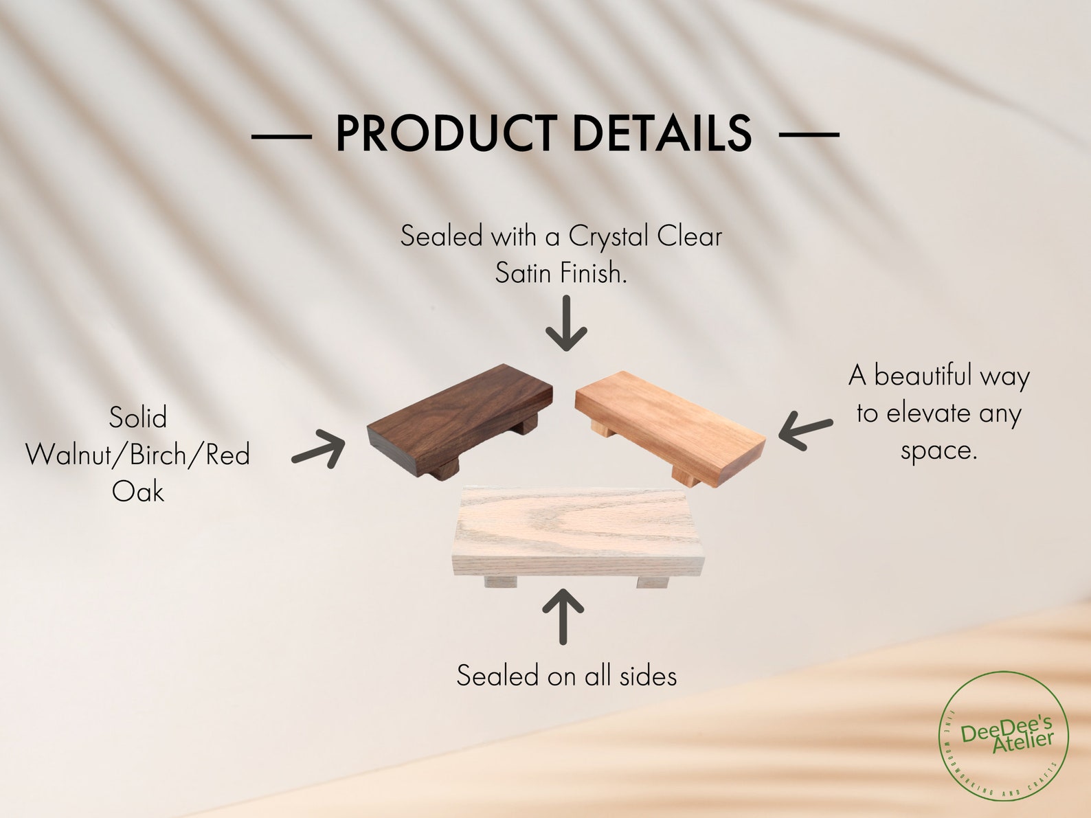 Walnut Riser Wood Riser Wood Riser Stand Wood Pedestal - Etsy