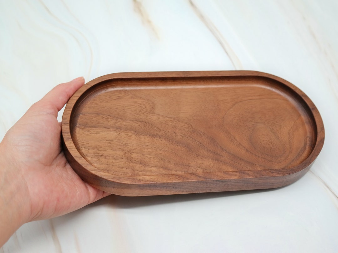 Oval Tray, Walnut Tray, Walnut Wood Tray, Oval Dish, Bathroom Tray, Soap Dish, Soap Tray