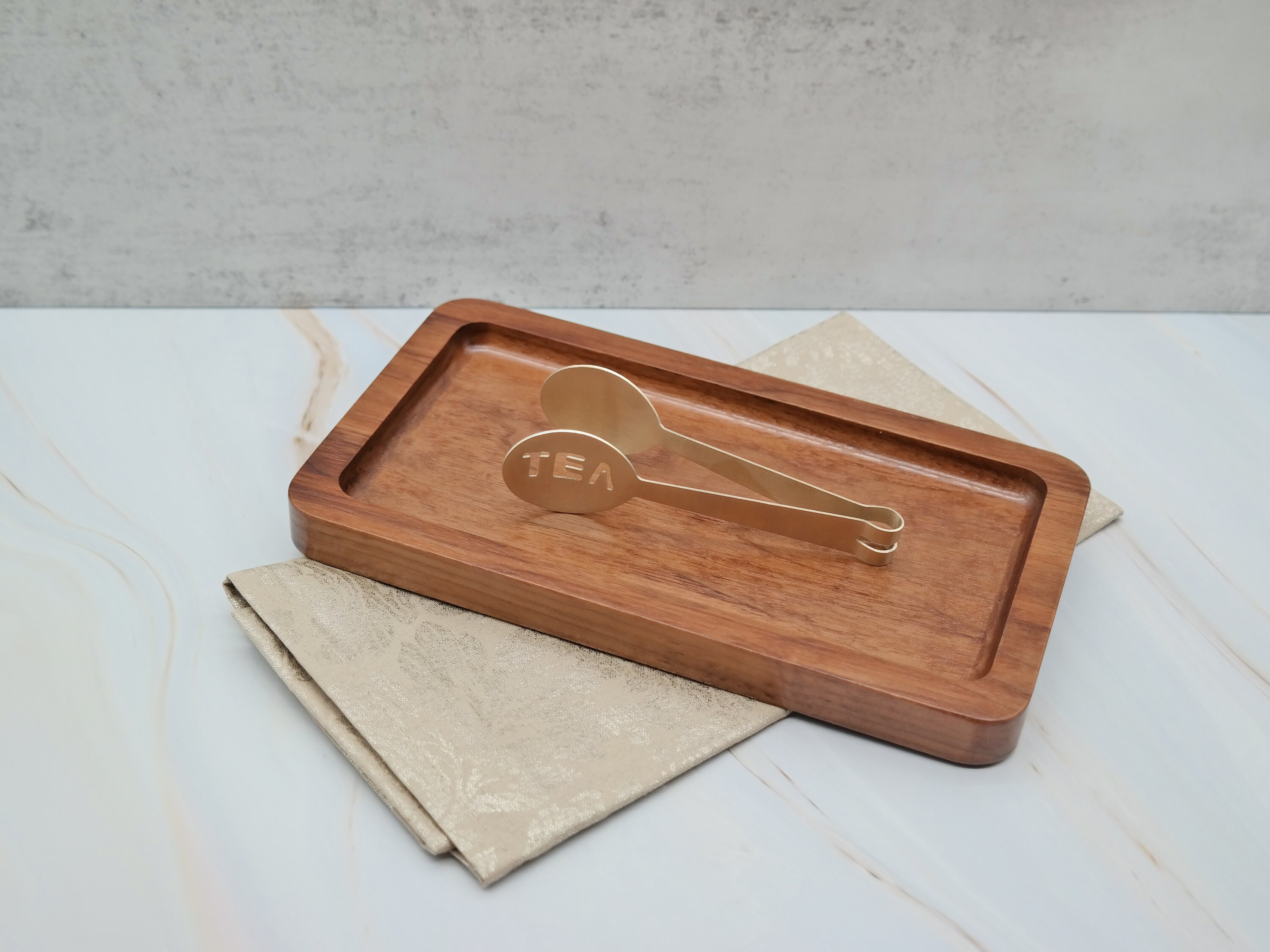 Coffee Serving Tray Coffee Station Decor Walnut Tray Etsy