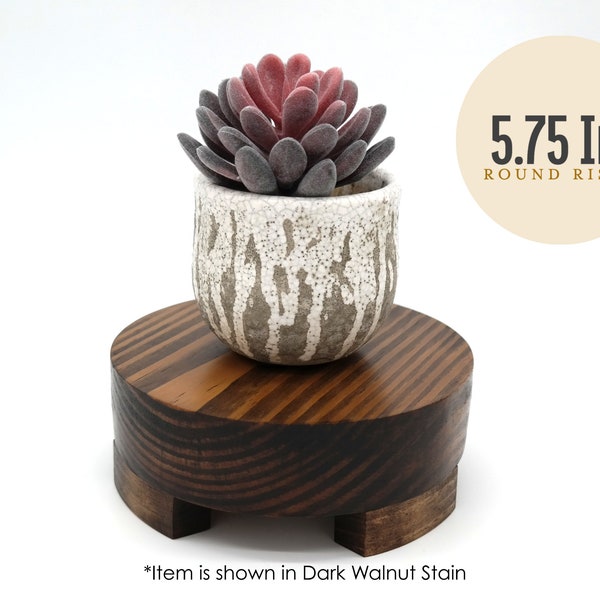 Succulent Stand, Small Wood Riser, Plant Riser Stand, Wooden Round Pedestal, Display Riser, Plant Stand, Plant Riser, Round Riser, Riser