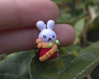 Mini Bunny | Necklace & Charm | Polymer Clay Charm