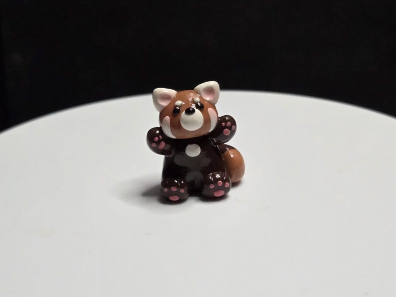 Mini Red Panda | *made to Order | Mini Desk Buddy | Polymer Clay Figure ...