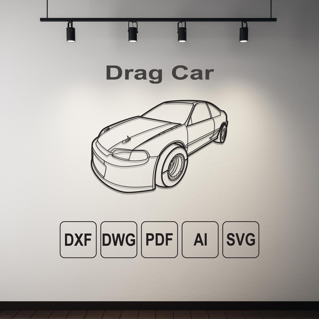 Car Dxf File, Dxf-ai-pdf, Car Vector Art, Car Laser Cut, Downloadable ...
