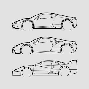 Car Dxf File, Dxf-Ai-Pdf, Car Vector Art, Car Laser Cut, Downloadable Art, Downloadable Dxf, Dxf Files for Plaasma, Dxf files for Laser