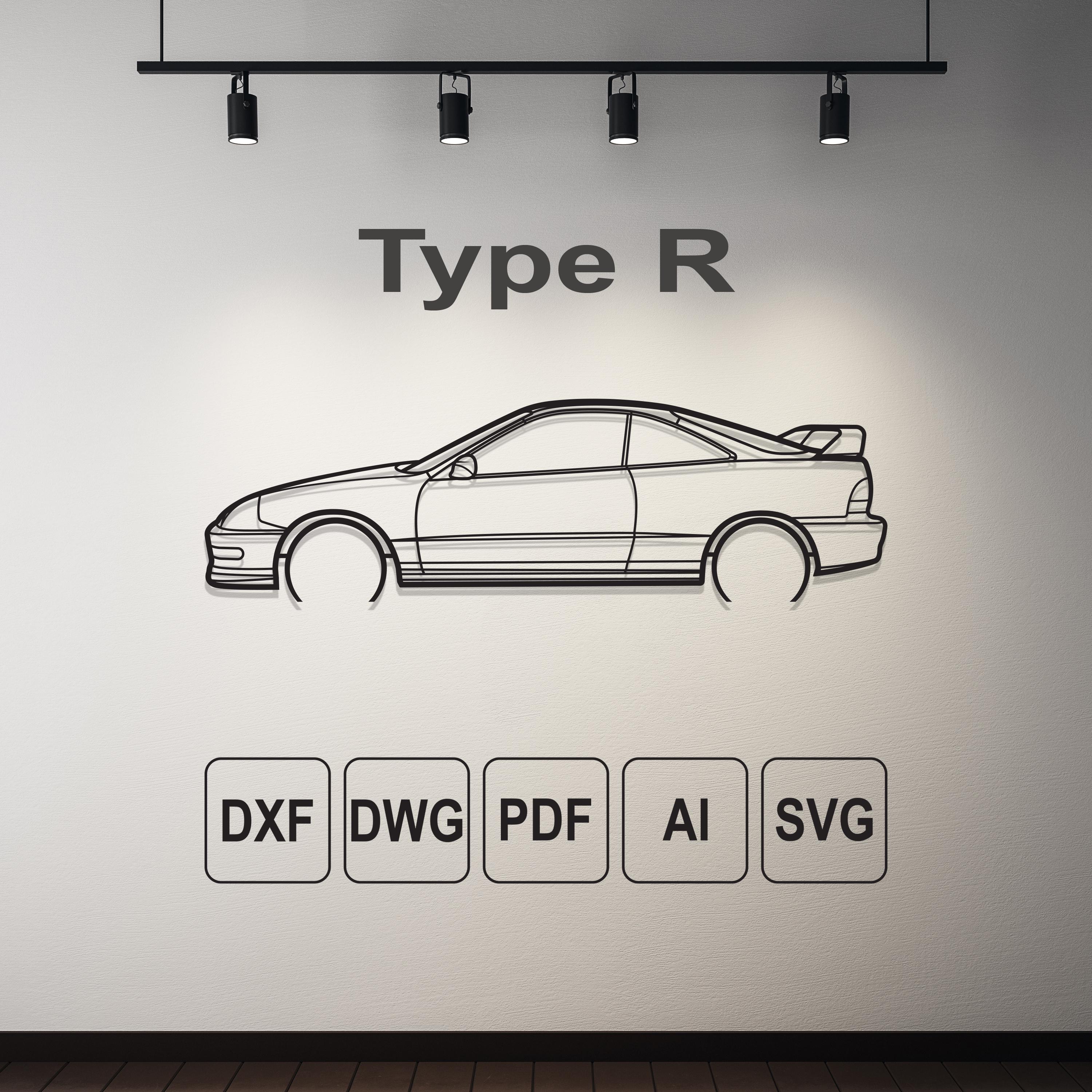 Type R Dxf Type R Car Vector Art (dxf, Dwg, Pdf, Ai, Svg) Car Dxf File ...