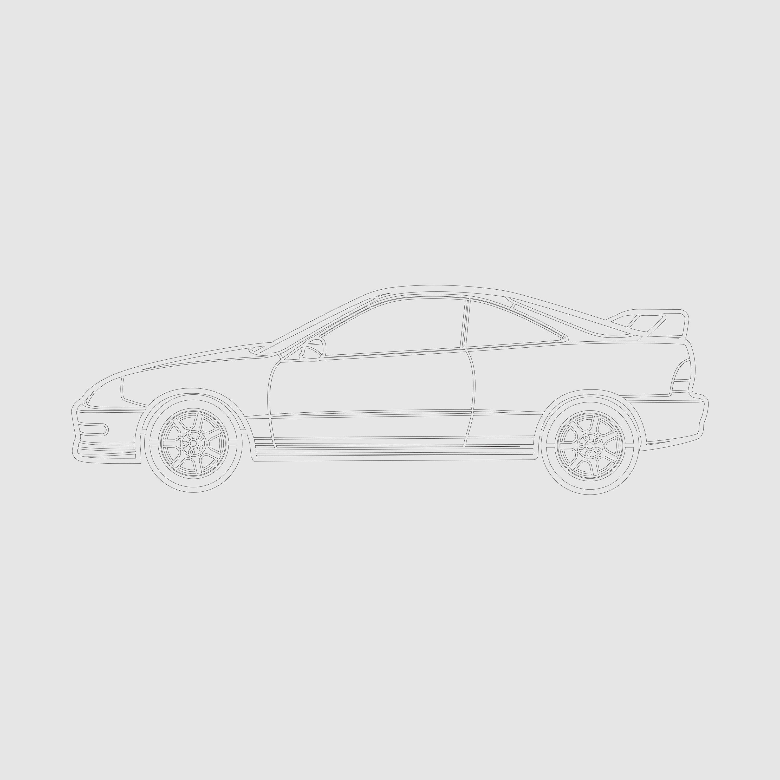 Type R Car Vector Art (dxf, Dwg, Pdf, Ai, Svg) Car Dxf File ...