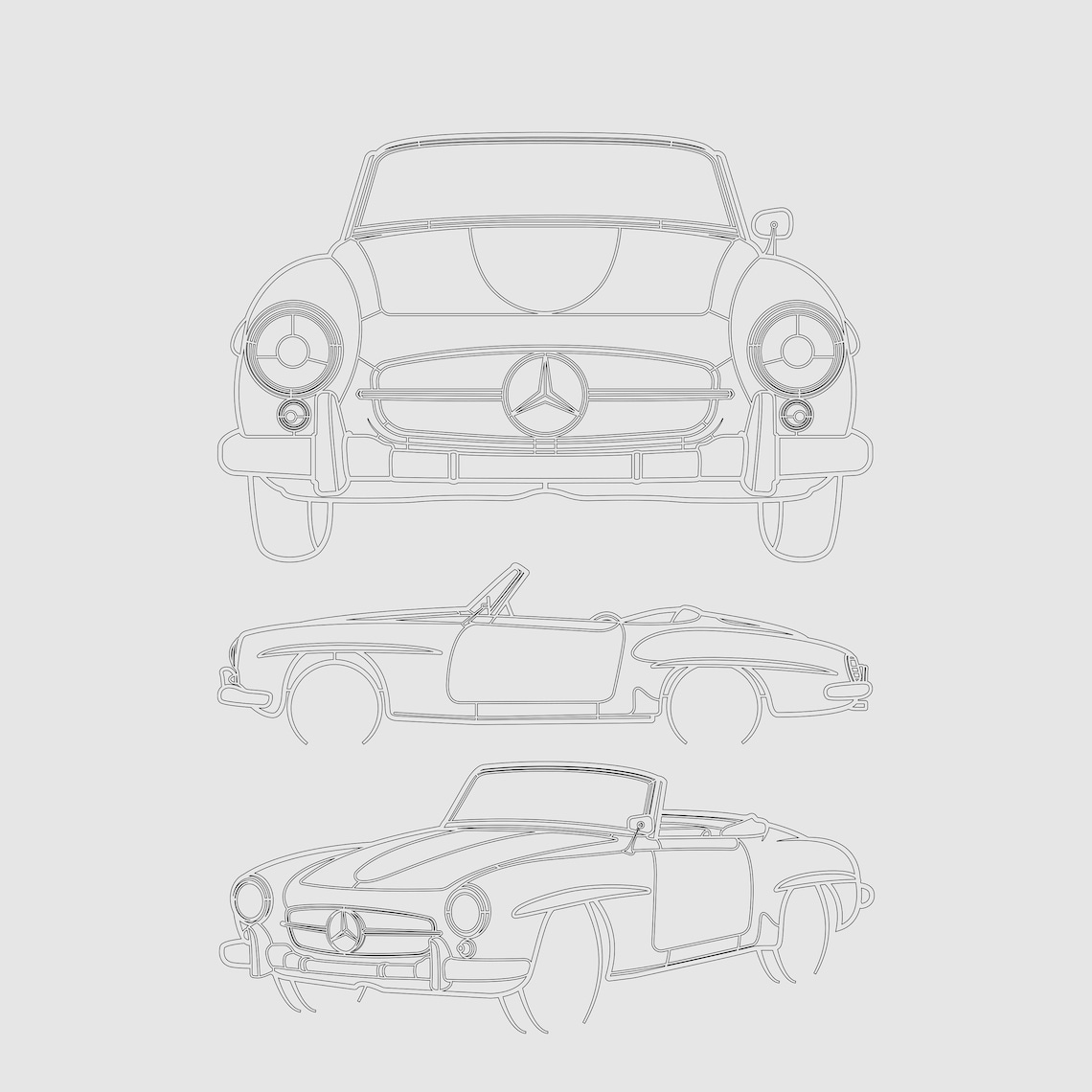 Car Svg-dwg-dxf-ai-pdf, Car Vector Art, Car Laser Cut, Downloadable Art ...