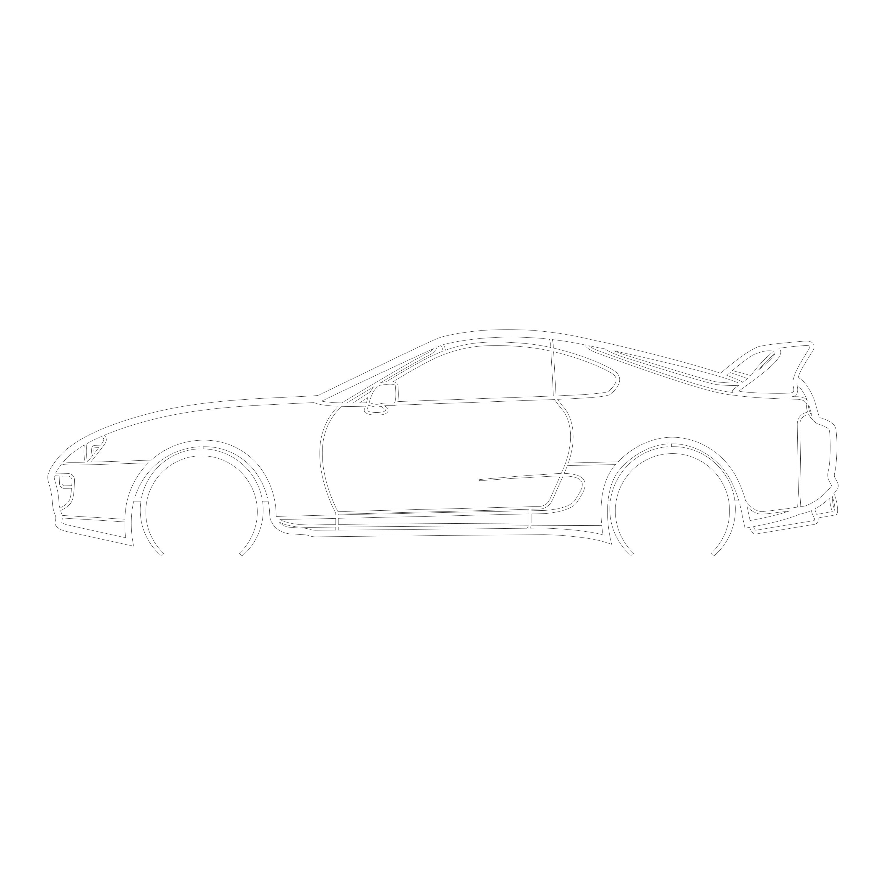 Car Dxf File, Dxf-ai-pdf, Car Vector Art, Car Laser Cut, Downloadable ...