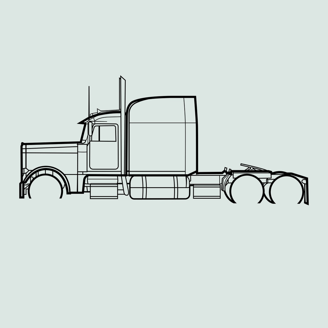 Truck Dxf File, Dxf-ai-pdf, Truck Vector Art, Truck Laser Cut ...