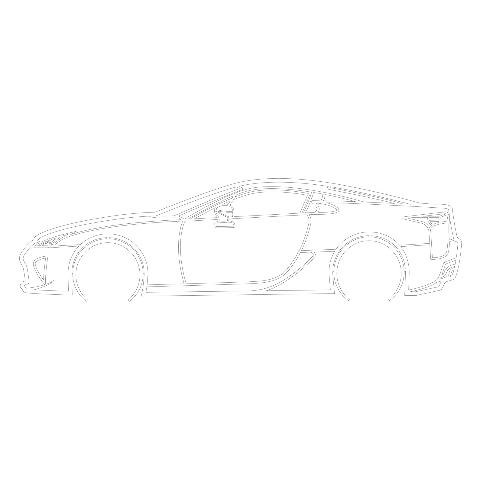 Car Dxf File, Dxf-ai-pdf, Car Vector Art, Car Laser Cut, Downloadable ...