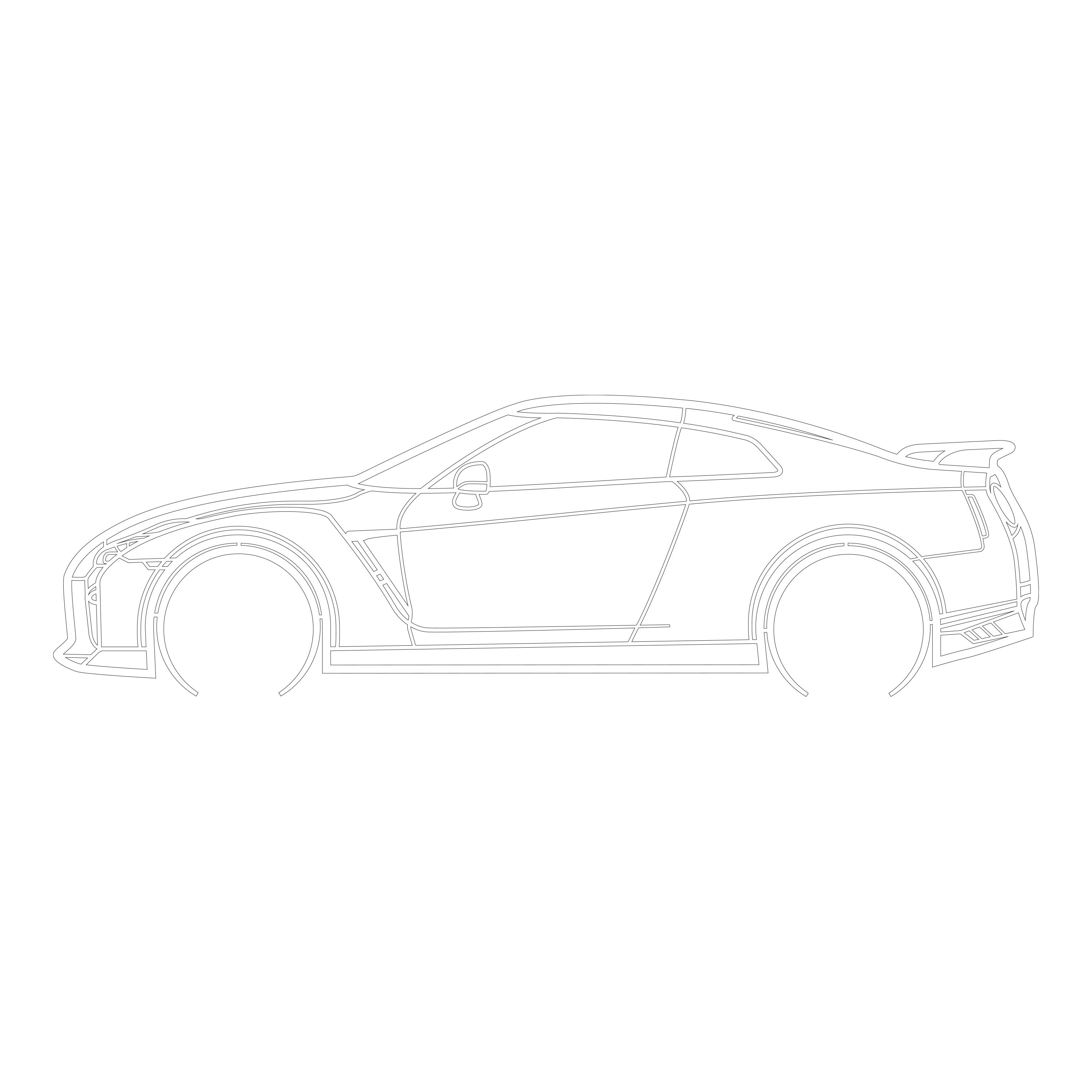 Car Dxf File, Dxf-ai-pdf, Car Vector Art, Car Laser Cut, Downloadable ...