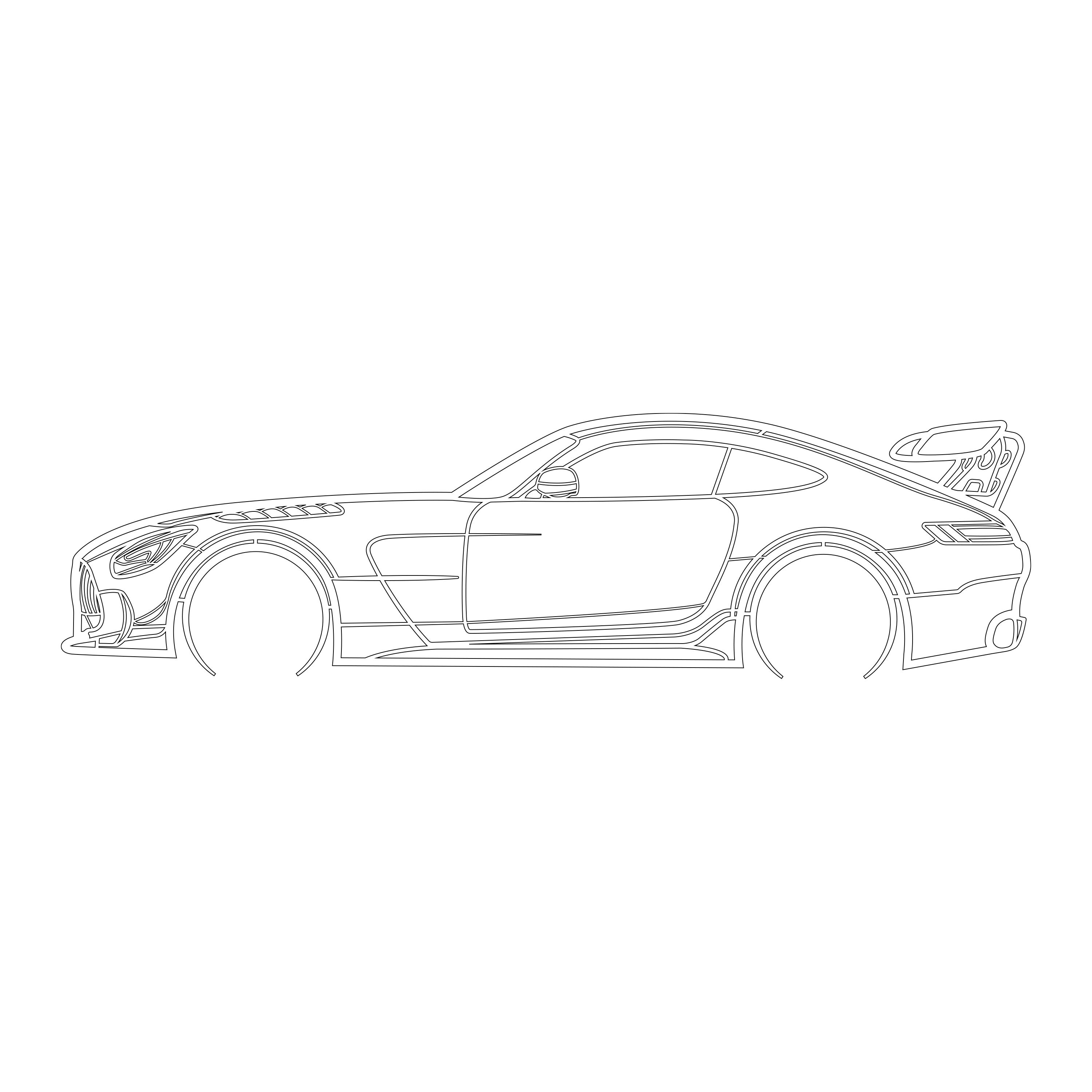 Car Dxf File, Dxf-ai-pdf, Car Vector Art, Car Laser Cut, Downloadable ...