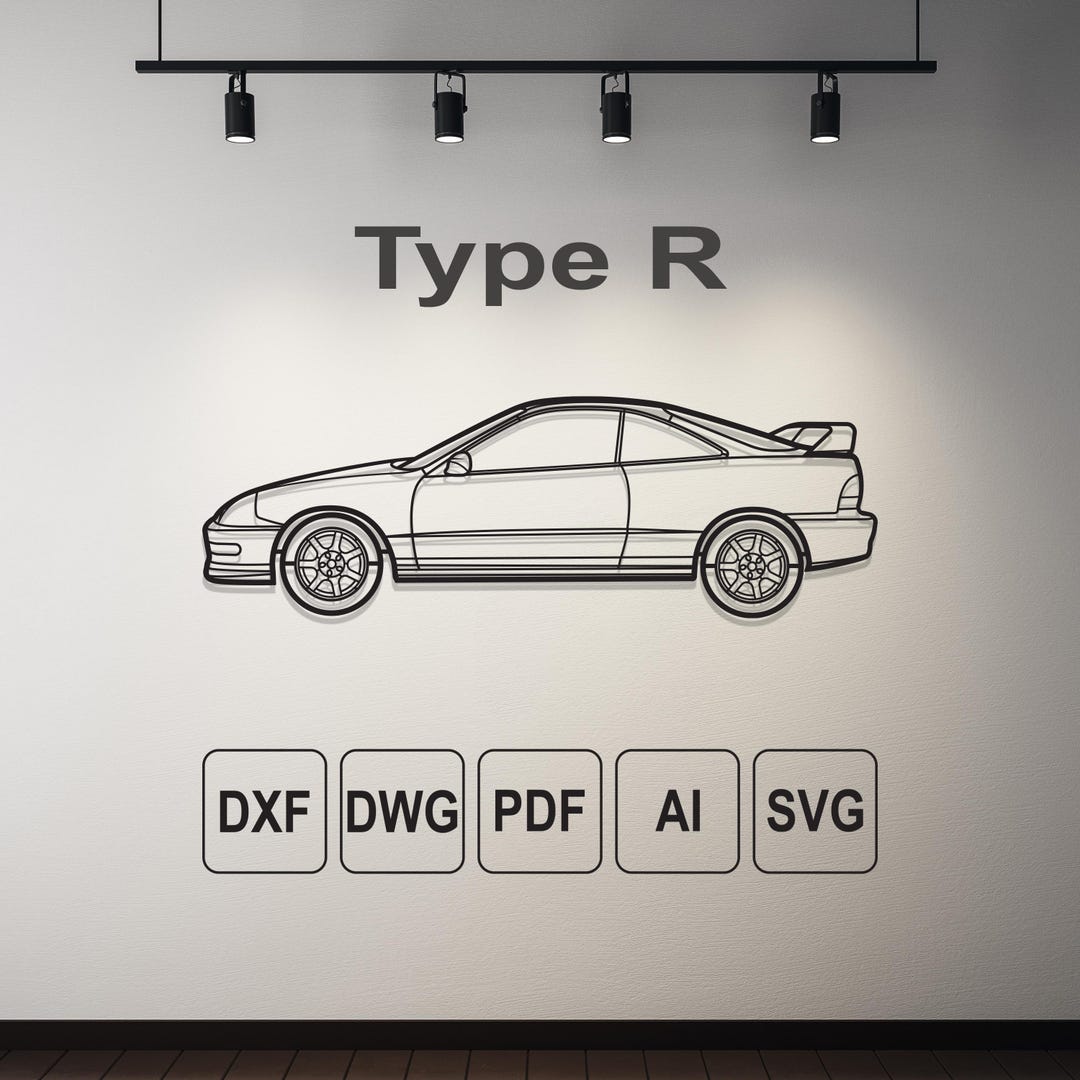 Type R Car Vector Art (dxf, Dwg, Pdf, Ai, Svg) Car Dxf File ...