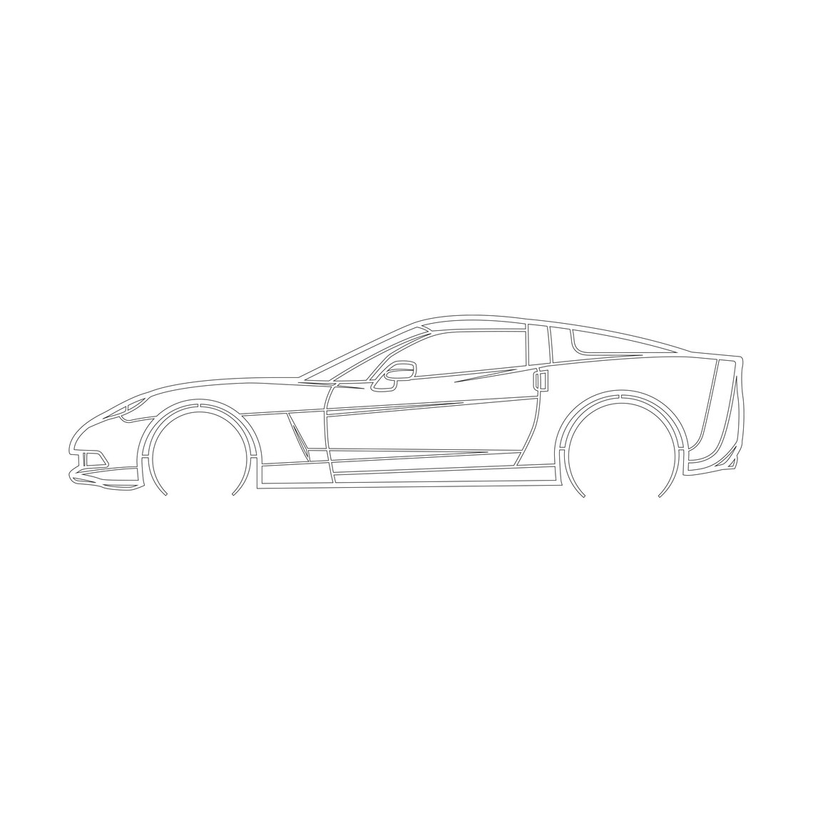 Car Dxf File, Dxf-ai-pdf, Car Vector Art, Car Laser Cut, Downloadable ...