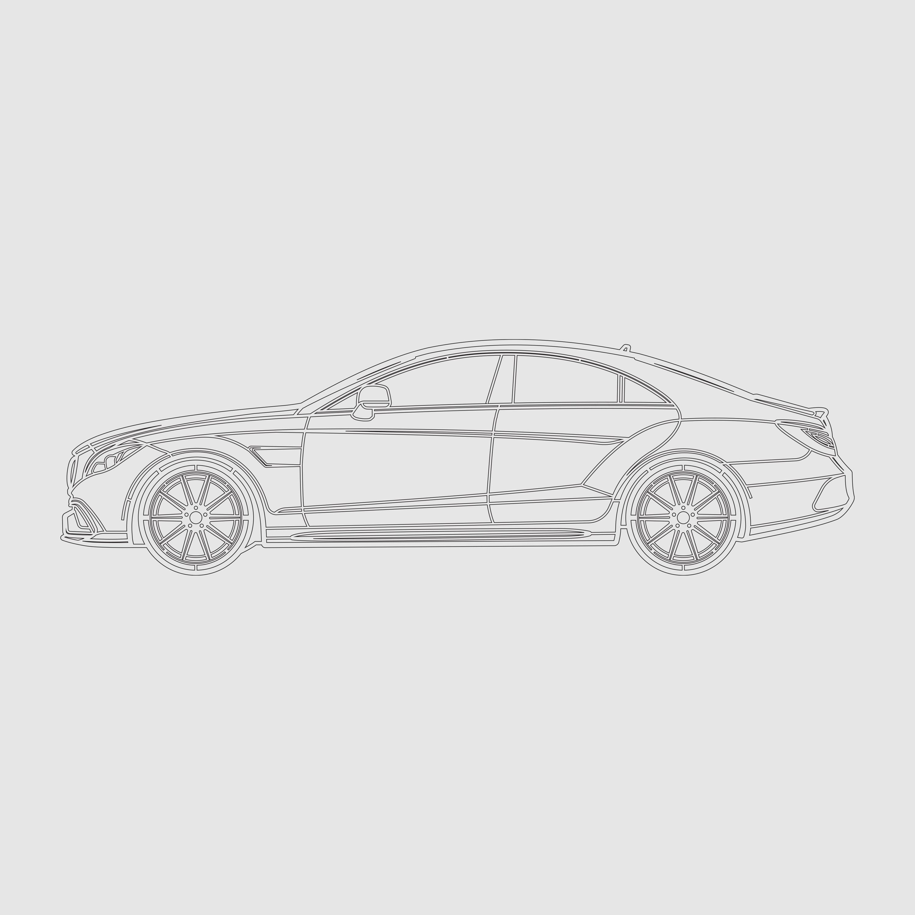 Car Dxf File, Dxf-ai-pdf, Car Vector Art, Car Laser Cut, Downloadable ...