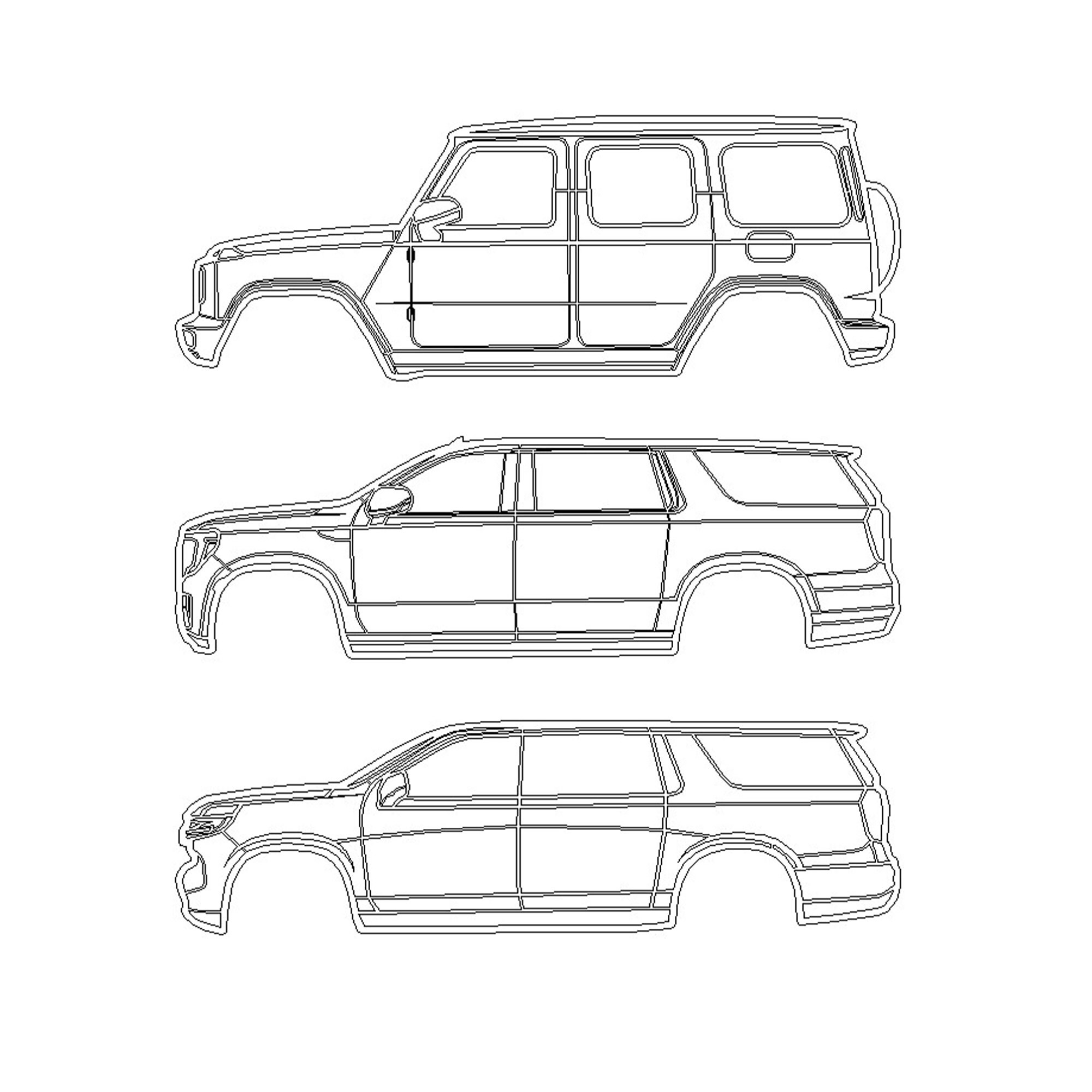 Car Dxf File, Dxf-ai-pdf, Car Vector Art, Car Laser Cut, Downloadable ...