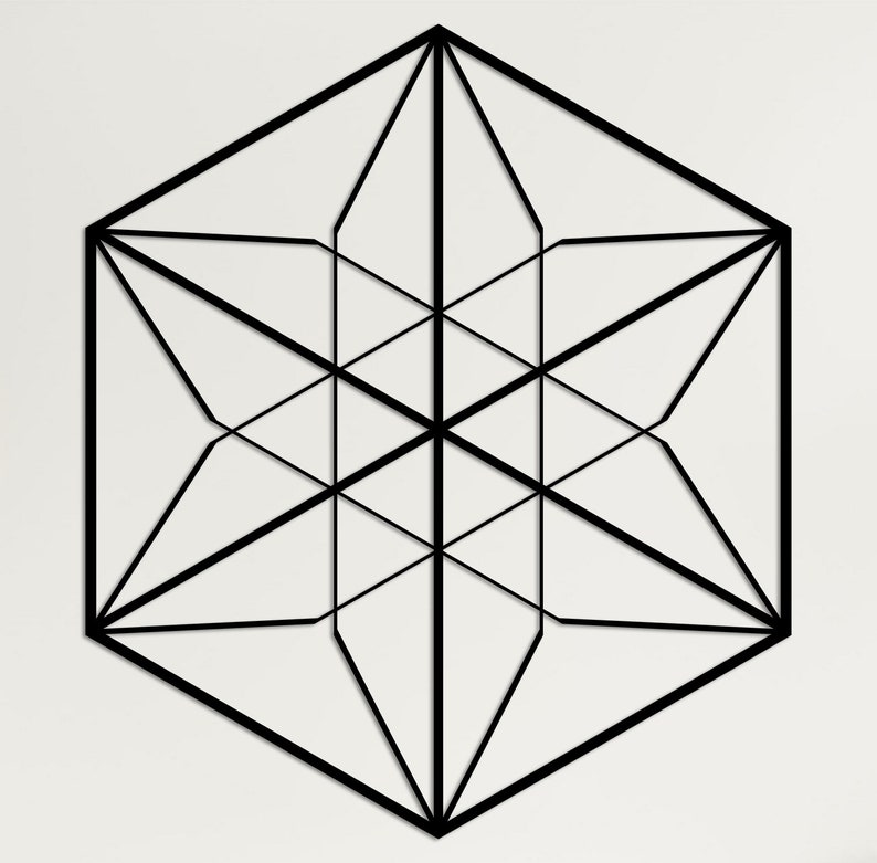 Metal Wall Art Vector Equilibrium Wall Art Metal Wall Decor Etsy