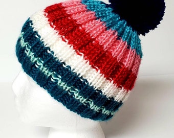 Winter Hat/ Multicolored Winter Hat/ Crochet Hat/Knitted Hat