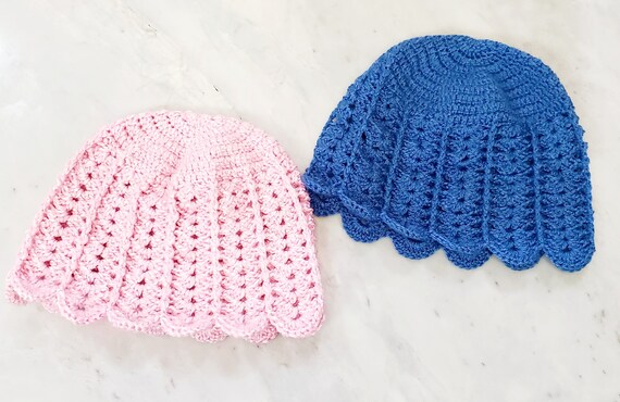 Beautiful Crochet Hat/ Knitted beanie for kids/ Choose your color! 6 to 12 month old.