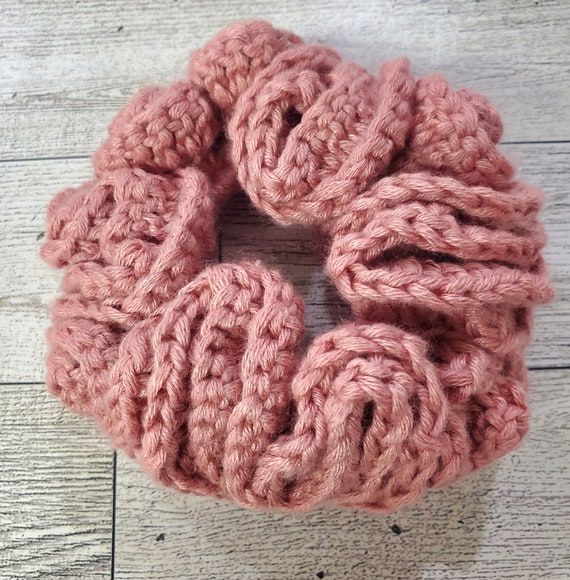 Crochet Hair Scrunchie/ Knitted Puffy Hair Scrunchy/