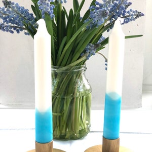 Dip dye candles blue image 3
