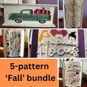 BOOK FOLDING 5-PATTERN BUNDLE_Cut and Fold_Fall_Autumn_Thankful_Halloween