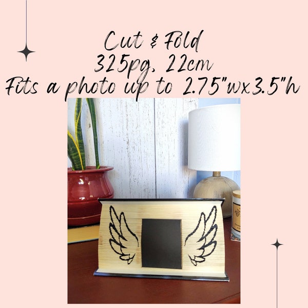 Book folding PATTERN_Cut & Fold_Angel Wings_Photo Frame_Picture Frame