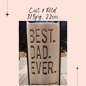 PATTERN_Cut and Fold Book Art_Best Dad Ever