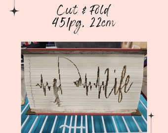 Book Folding Pattern (Horizontal Cut and Fold): Fishing Life