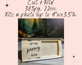 Book Folding Pattern (Cut and Fold): Let the Journey Begin Photo Frame