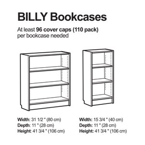 Ikea Billy Bookcase Cover caps image 6