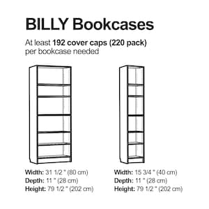 Ikea Billy Bookcase Cover caps image 7