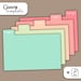 Printable Pastel Rainbow Recipe Card Dividers (18) - Canva Template - Etsy